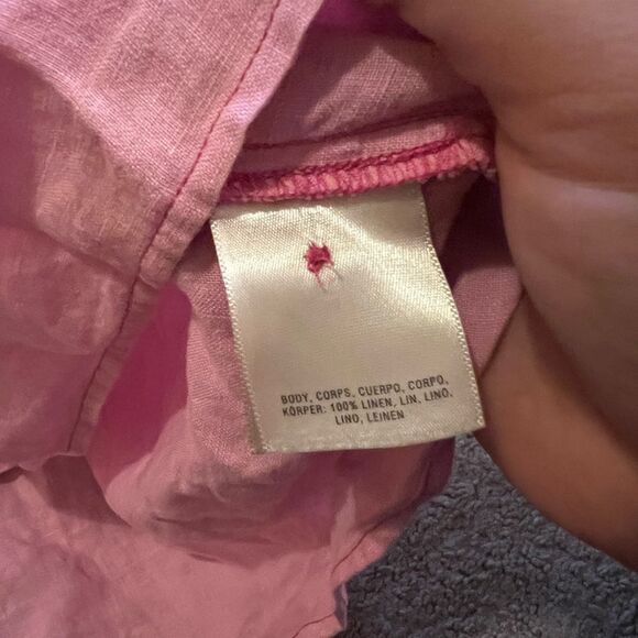 Holding horses small pink button down - Picture 7 of 10